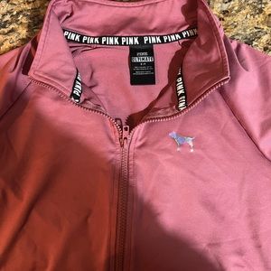 super cute pink half zip